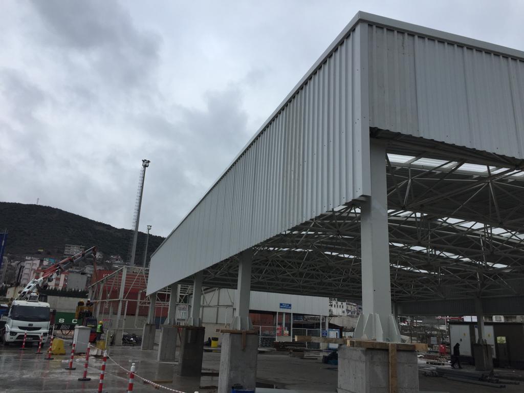 Evyapport Limanı 
Uzay Çatı İmali ve Montajı yapılması
